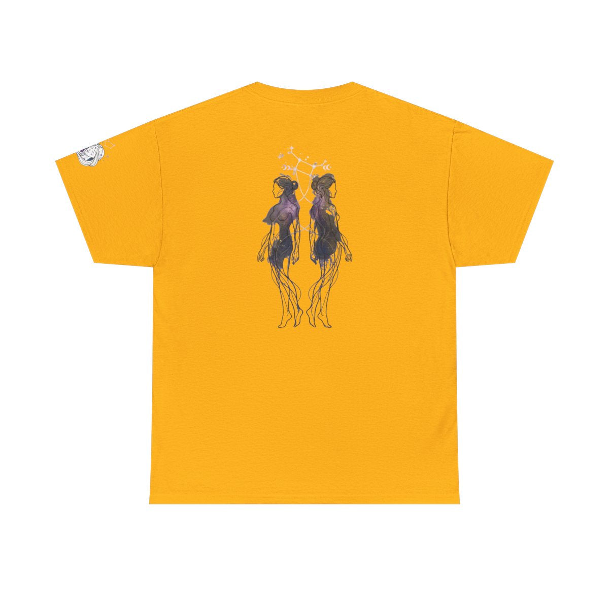 Color: Gold | Gemini The Celestial Twins Premium Graphic Tee
