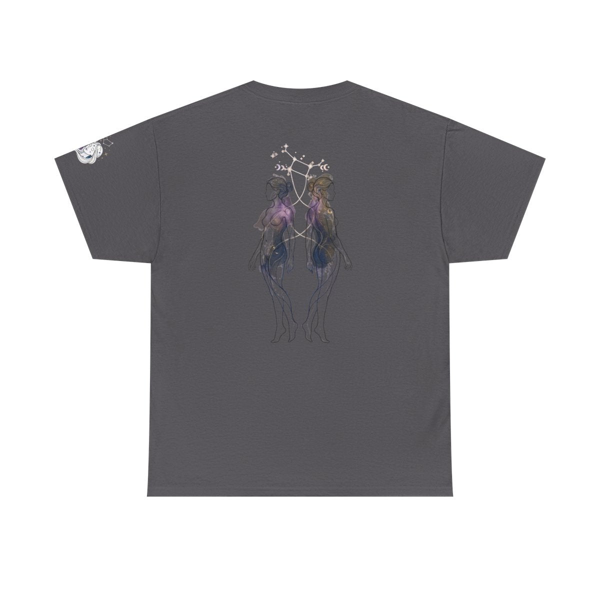 Color: Charcoal | Gemini The Celestial Twins Premium Graphic Tee