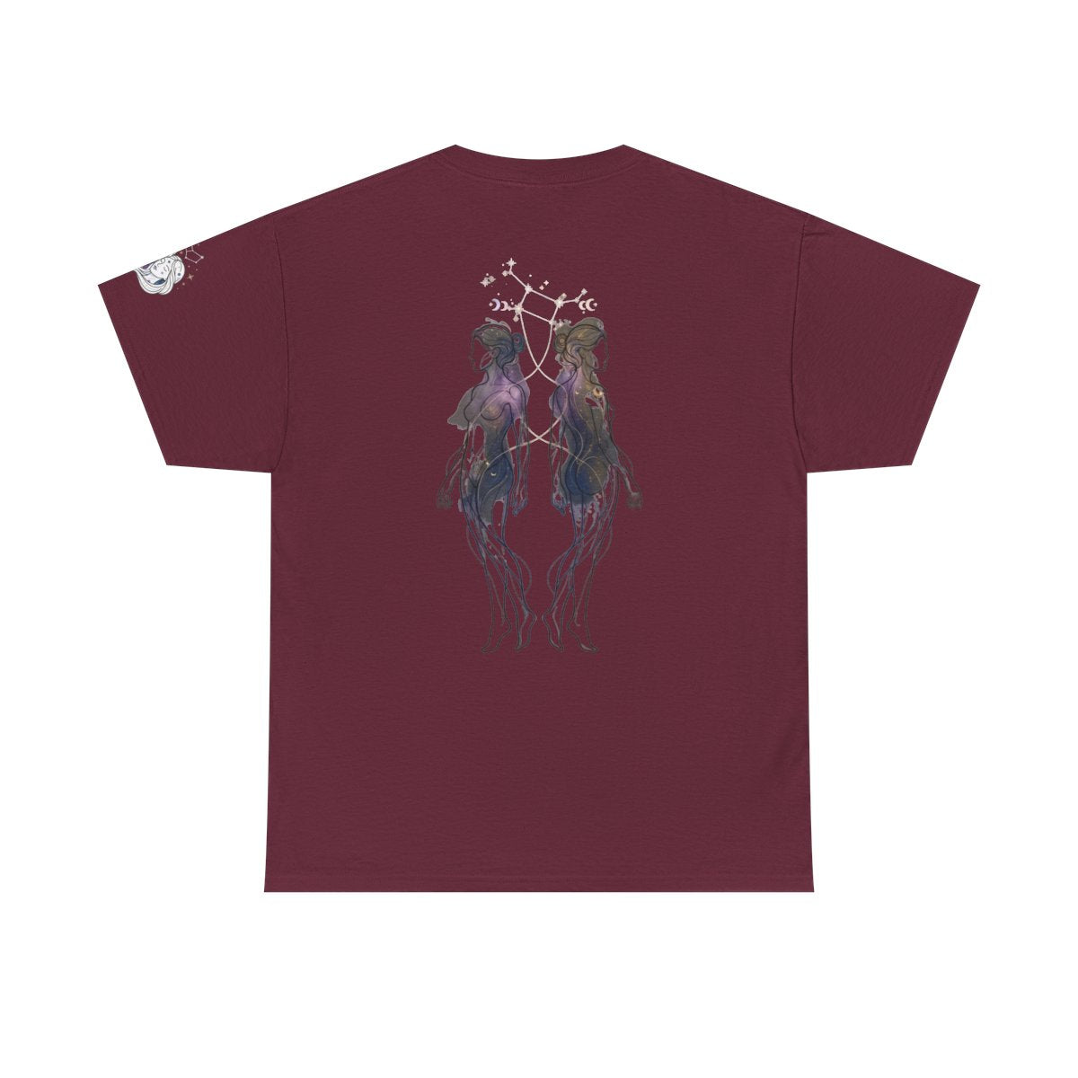 Color: Maroon | Gemini The Celestial Twins Premium Graphic Tee