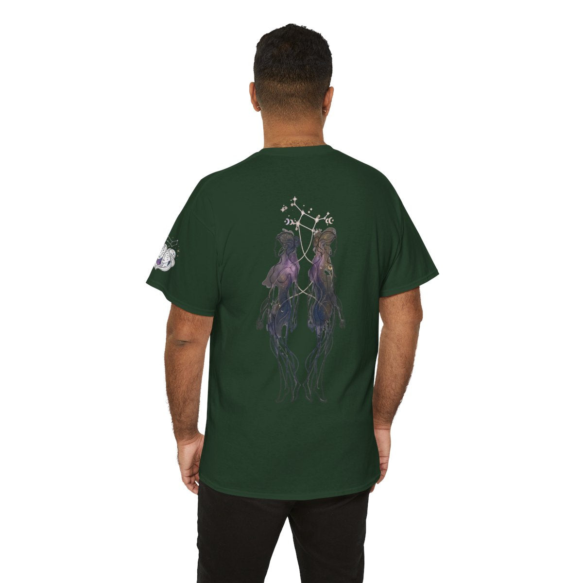 Color: Forest Green | Gemini The Celestial Twins Premium Graphic Tee