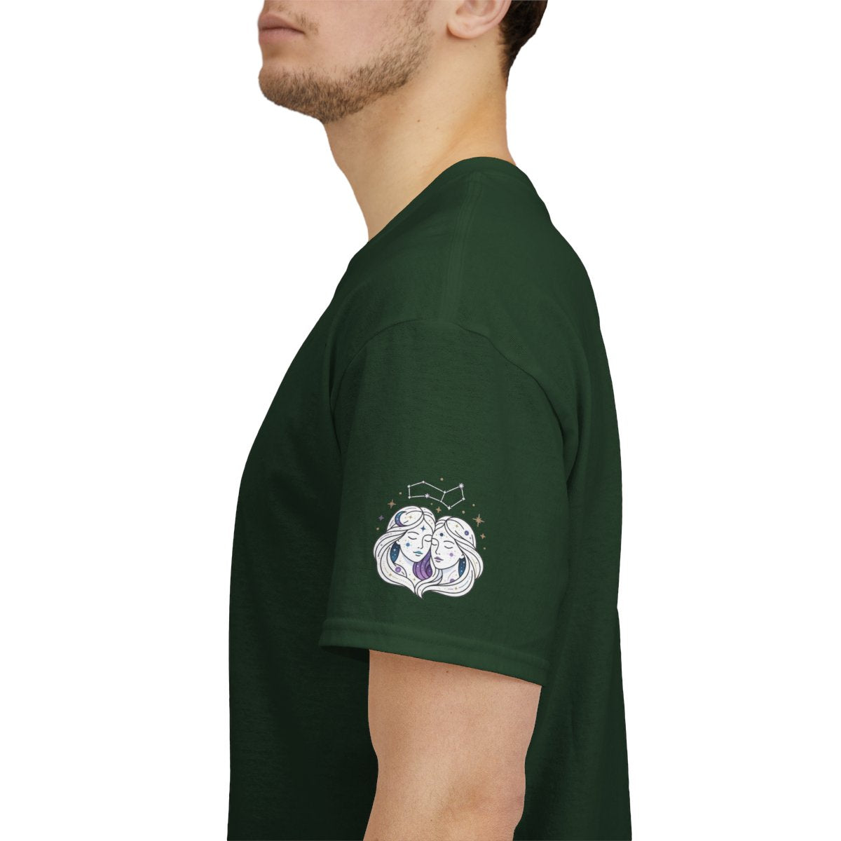 Color: Forest Green | Gemini The Celestial Twins Premium Graphic Tee