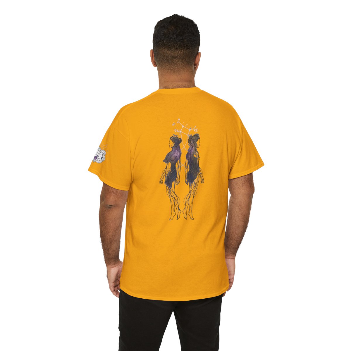 Color: Gold | Gemini The Celestial Twins Premium Graphic Tee