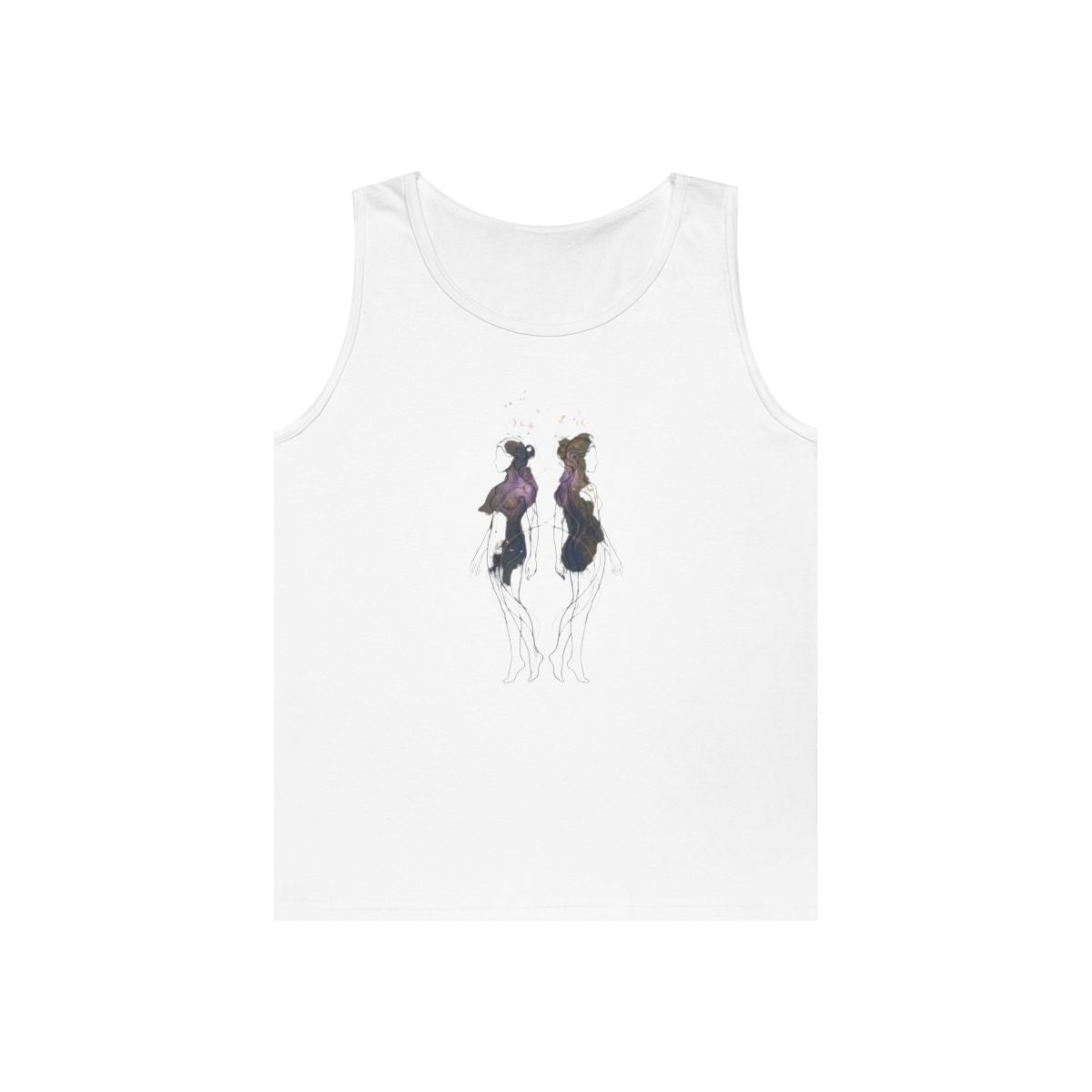 Color: White | Gemini The Celestial Twins Tank Top