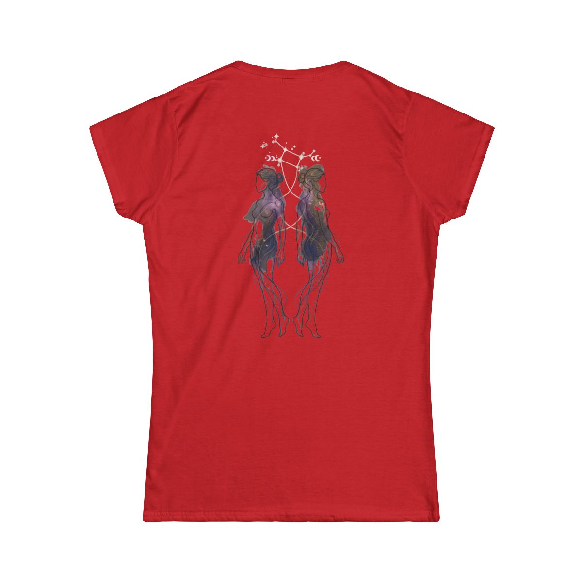 Color: Red | Gemini The Celestial Twins Women's Tee