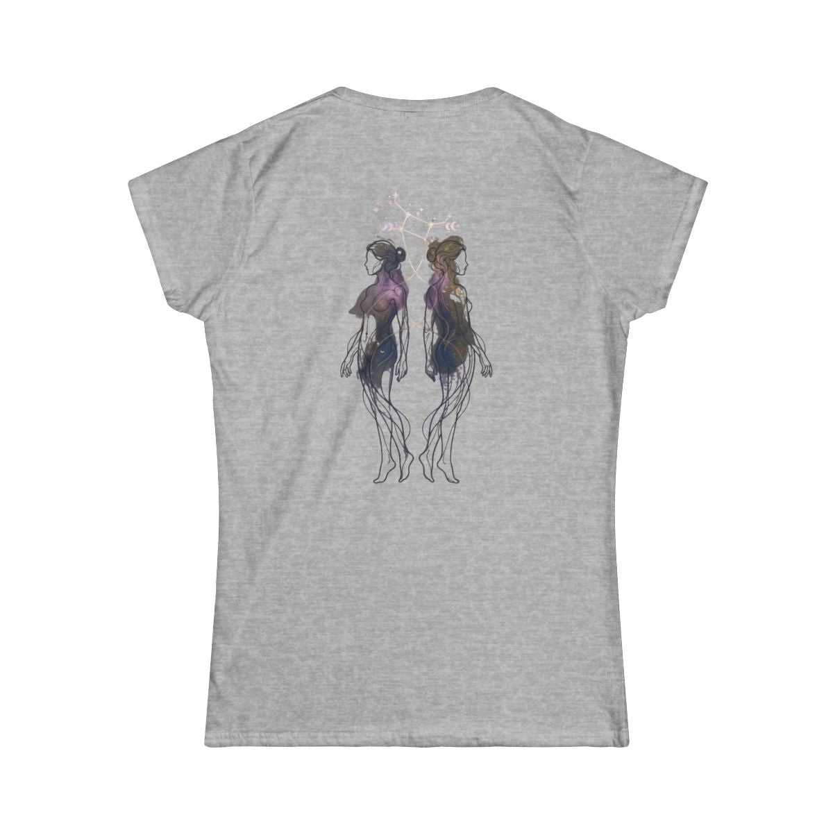 Color: Sport Grey | Gemini The Celestial Twins Women's Tee