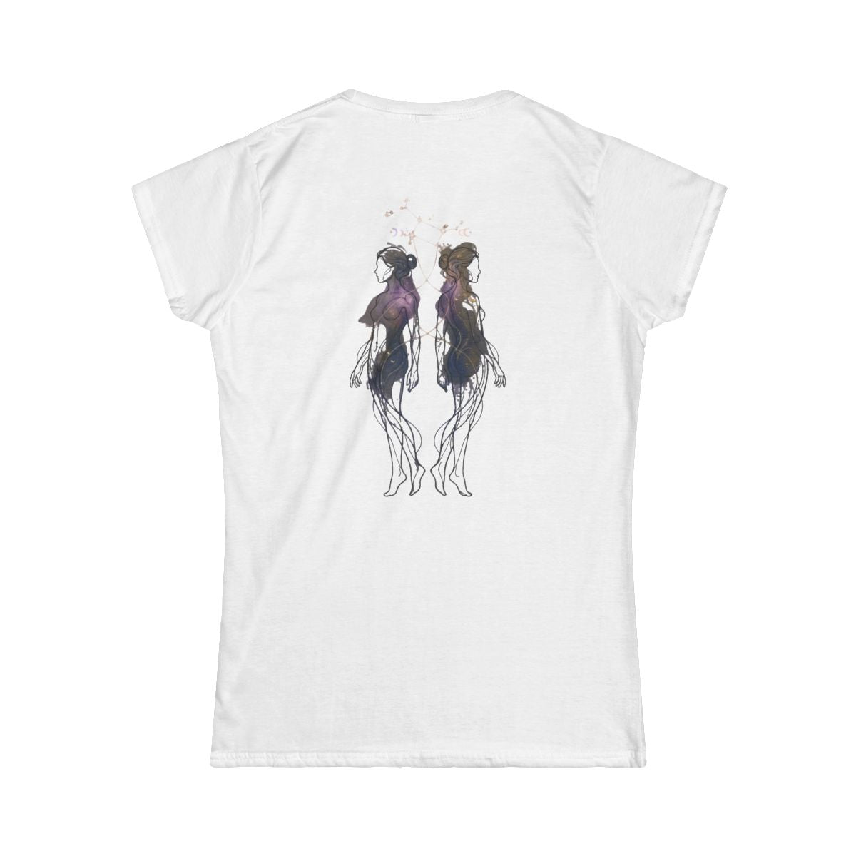 Color: White | Gemini The Celestial Twins Women's Tee