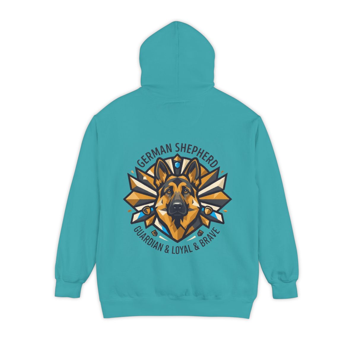 Color: Seafoam | German Shepherd Guardian Loyal Brave Garment-Dyed Hoodie