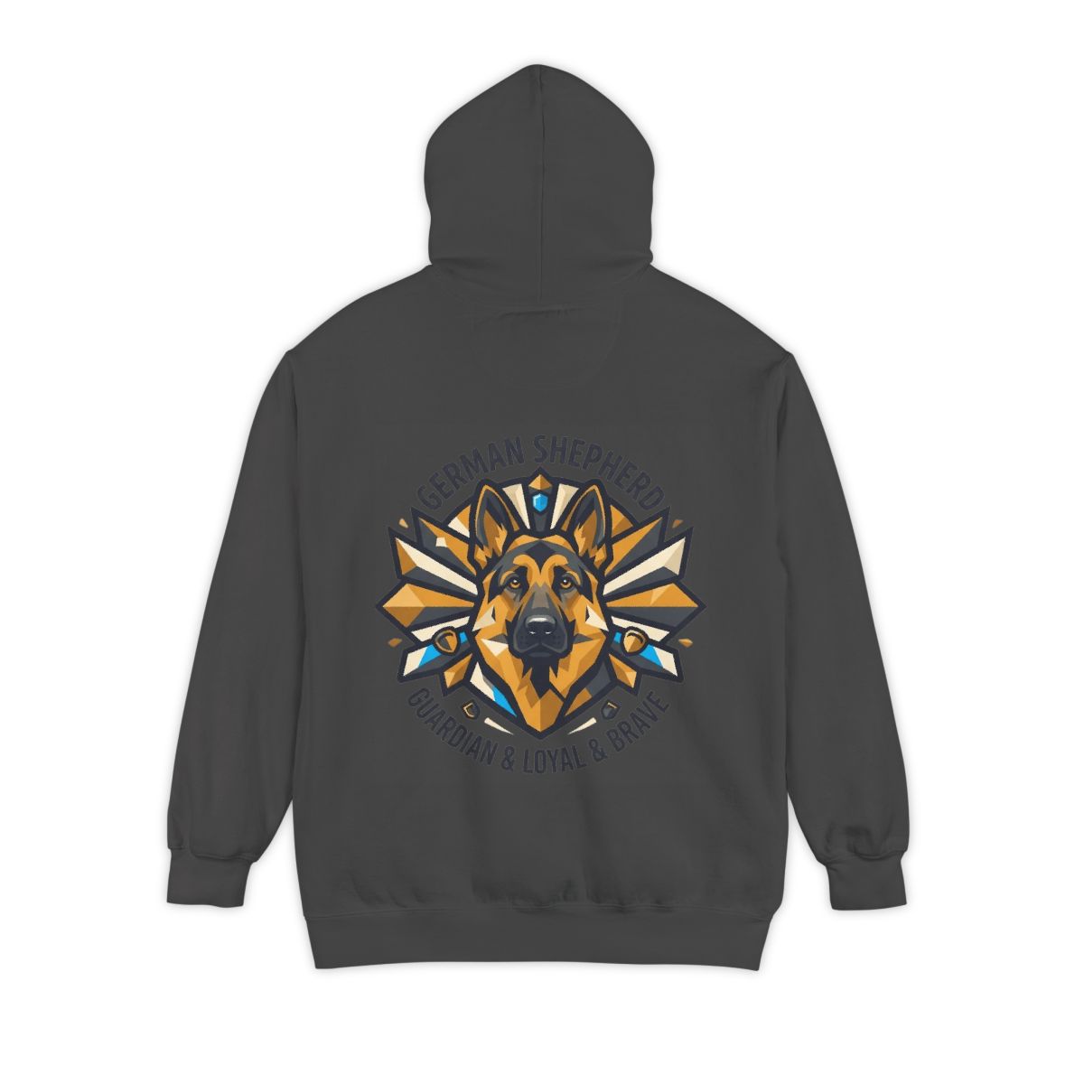 Color: Pepper | German Shepherd Guardian Loyal Brave Garment-Dyed Hoodie