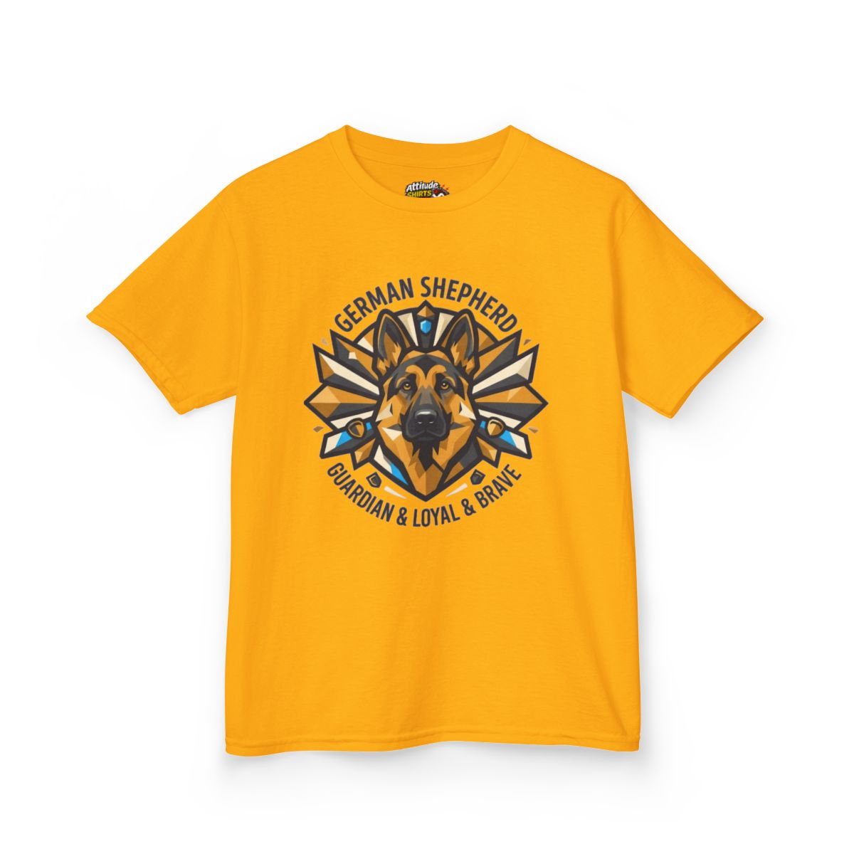 Color: Gold | German Shepherd Guardian Loyal Brave Kids Tee