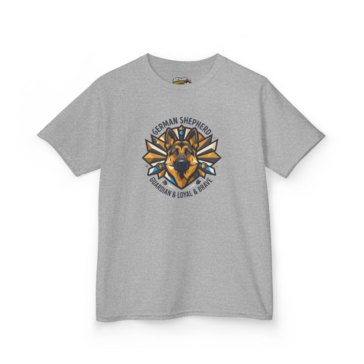 Color: Sport Grey | German Shepherd Guardian Loyal Brave Kids Tee