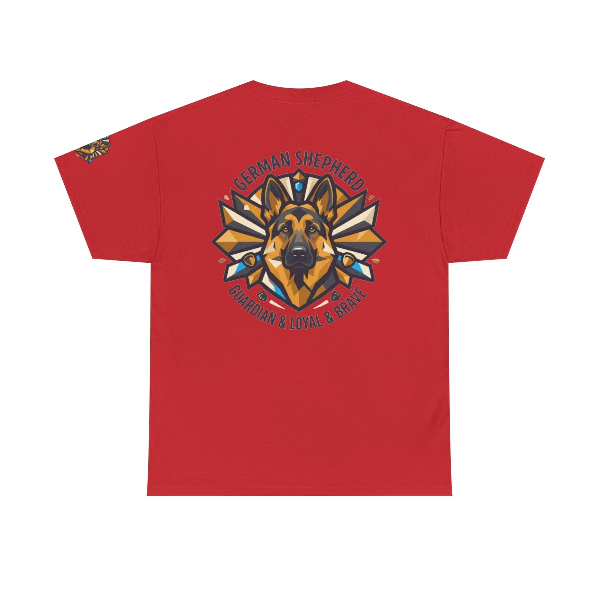 Color: Red | German Shepherd Guardian Loyal Brave Premium Graphic Tee