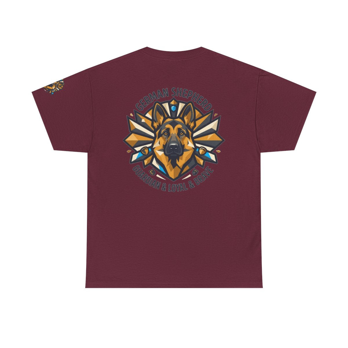 Color: Maroon | German Shepherd Guardian Loyal Brave Premium Graphic Tee