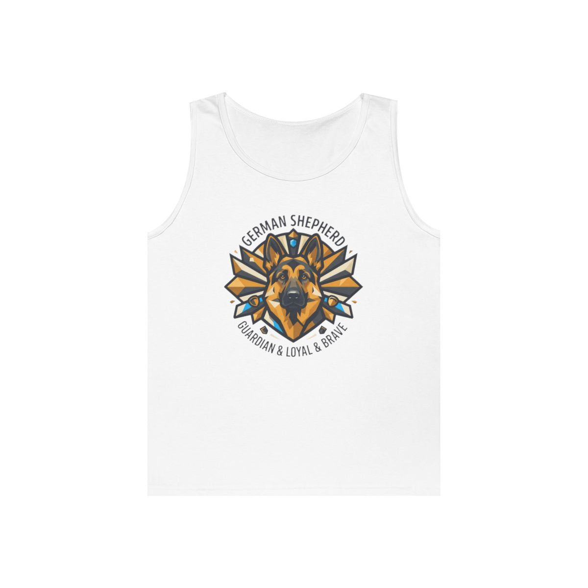 Color: White | German Shepherd Guardian Loyal Brave Tank Top