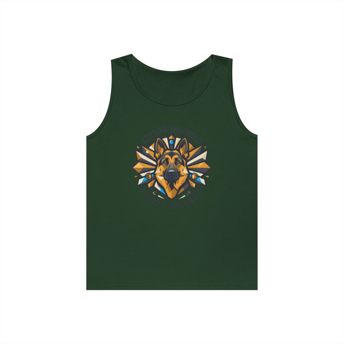 Color: Forest Green | German Shepherd Guardian Loyal Brave Tank Top