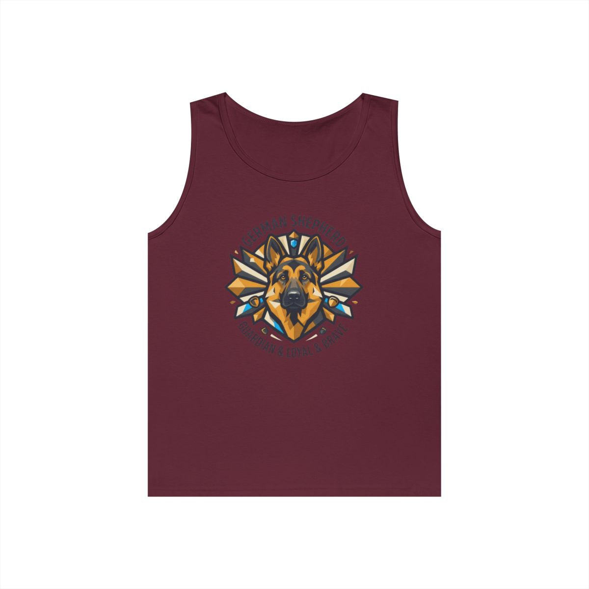 Color: Maroon | German Shepherd Guardian Loyal Brave Tank Top
