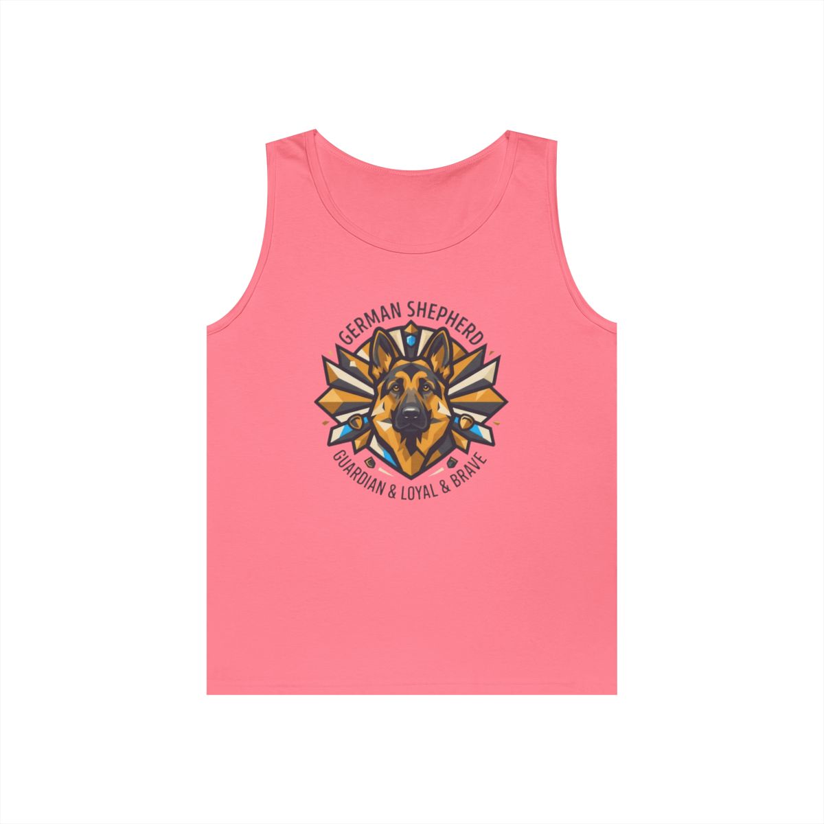 Color: Safety Pink | German Shepherd Guardian Loyal Brave Tank Top