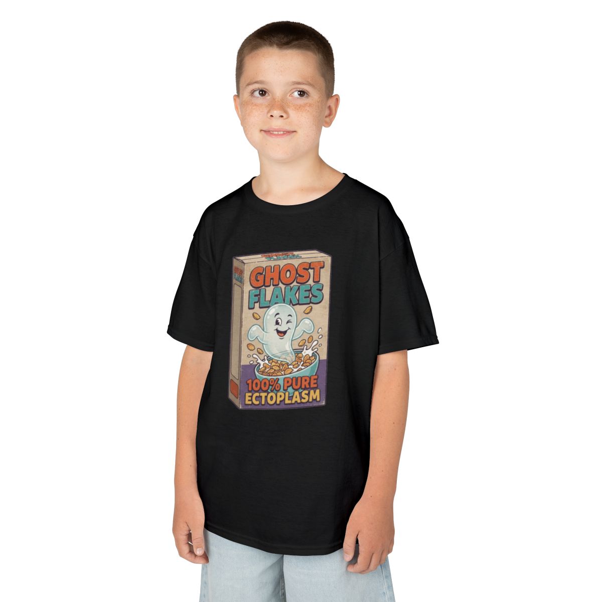Color: Black | Ghost Flakes Kids Tee