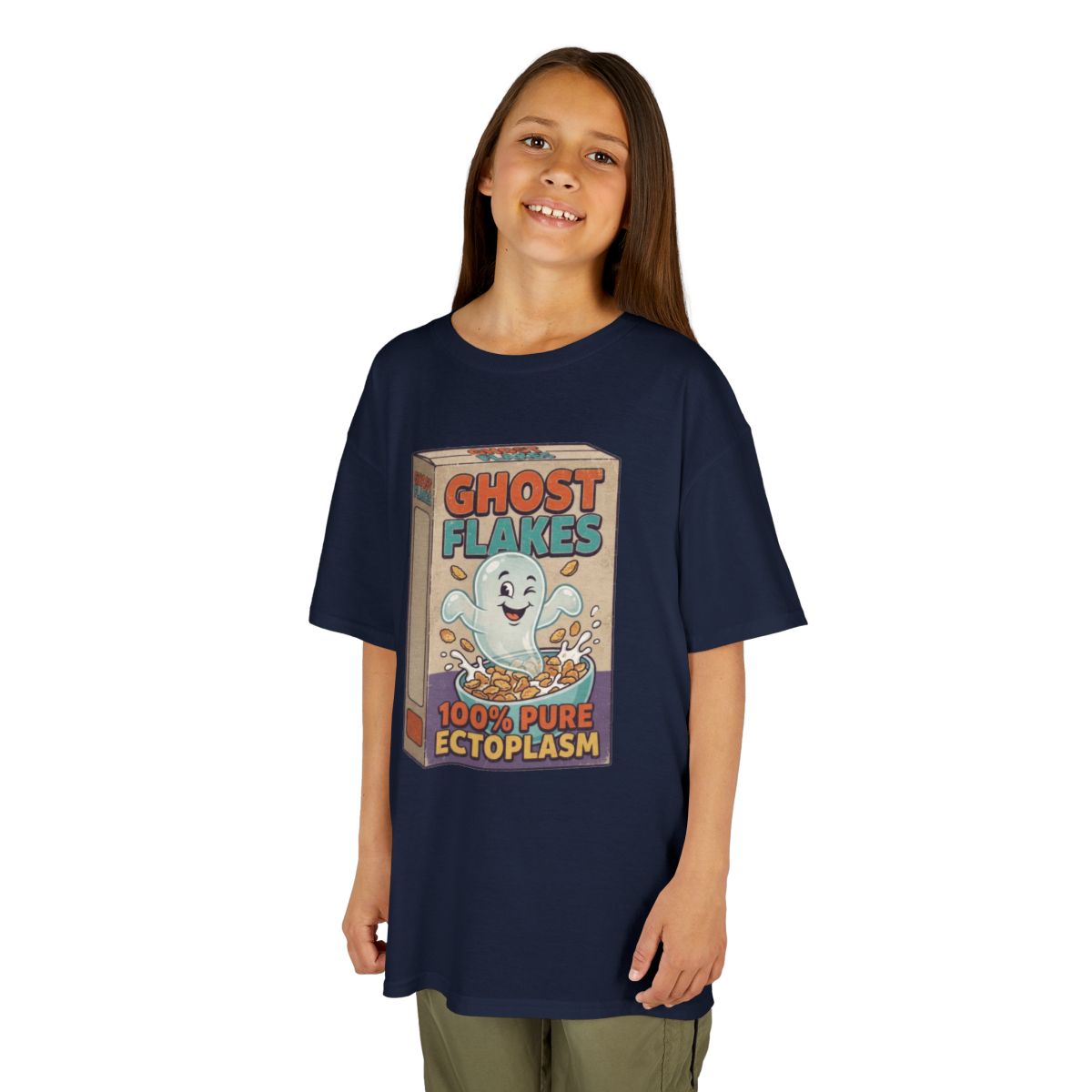 Color: Navy | Ghost Flakes Kids Tee