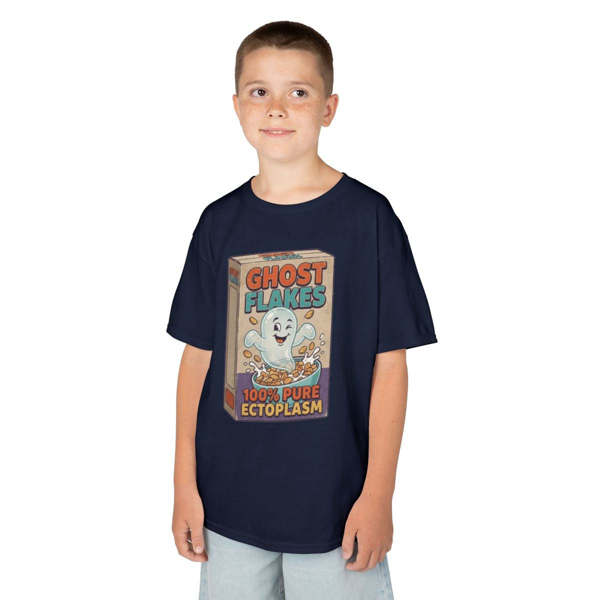 Color: Navy | Ghost Flakes Kids Tee