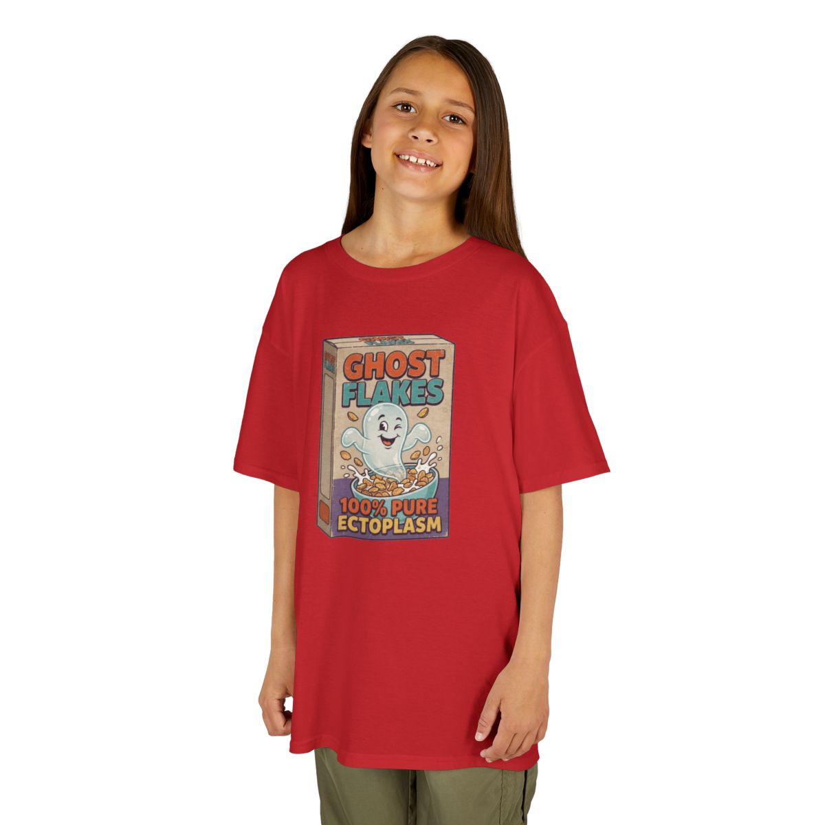 Color: Red | Ghost Flakes Kids Tee