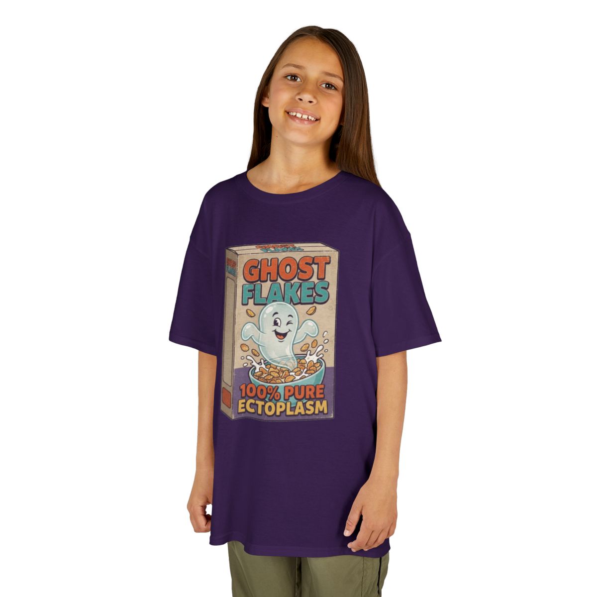 Color: Purple | Ghost Flakes Kids Tee