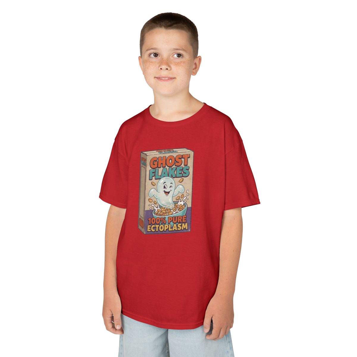 Color: Red | Ghost Flakes Kids Tee