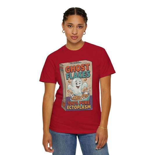 Color: Red | Ghost Flakes Unisex Garment-Dyed Tee