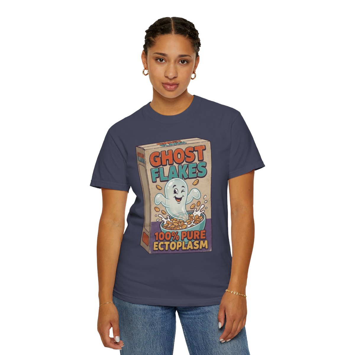 Color: Denim | Ghost Flakes Unisex Garment-Dyed Tee