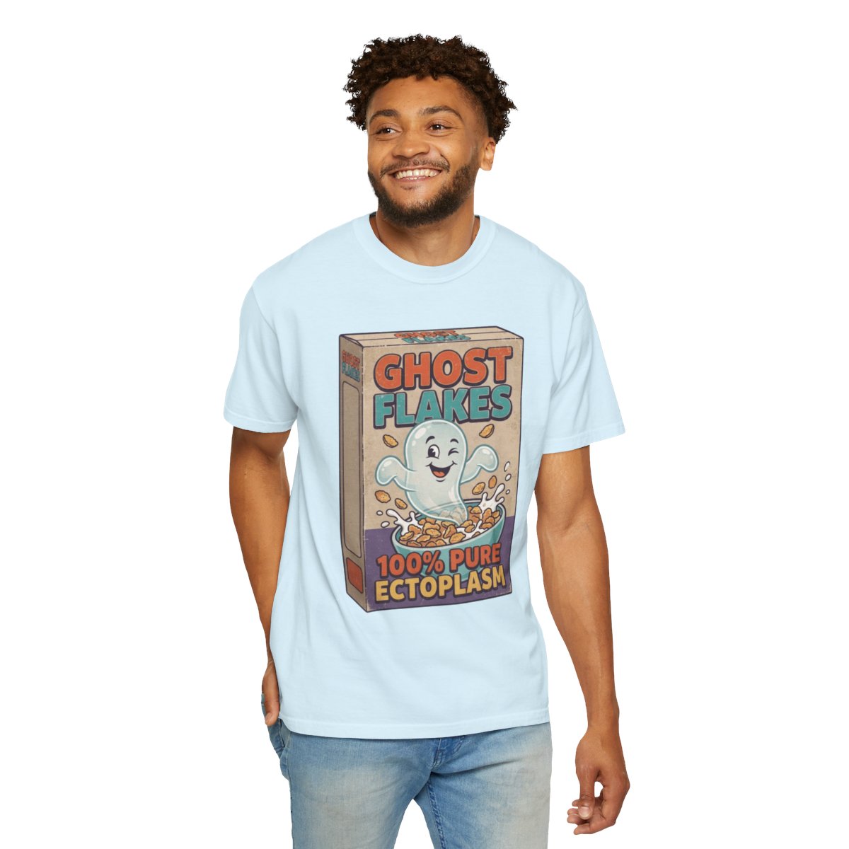 Color: Chambray | Ghost Flakes Unisex Garment-Dyed Tee