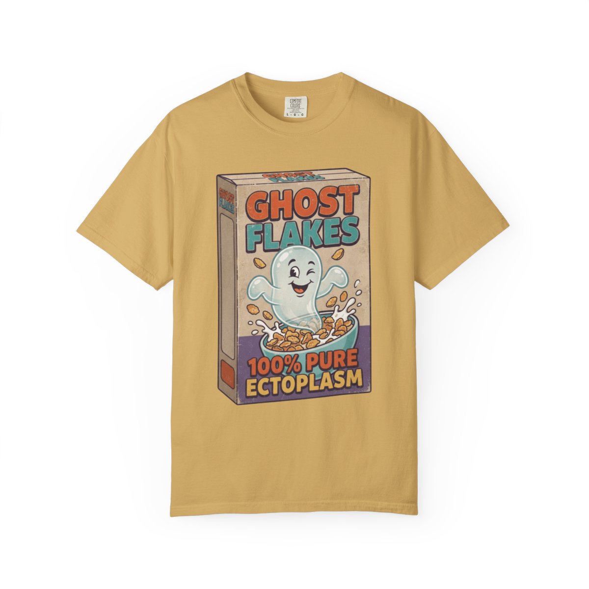 Color: Mustard | Ghost Flakes Unisex Garment-Dyed Tee