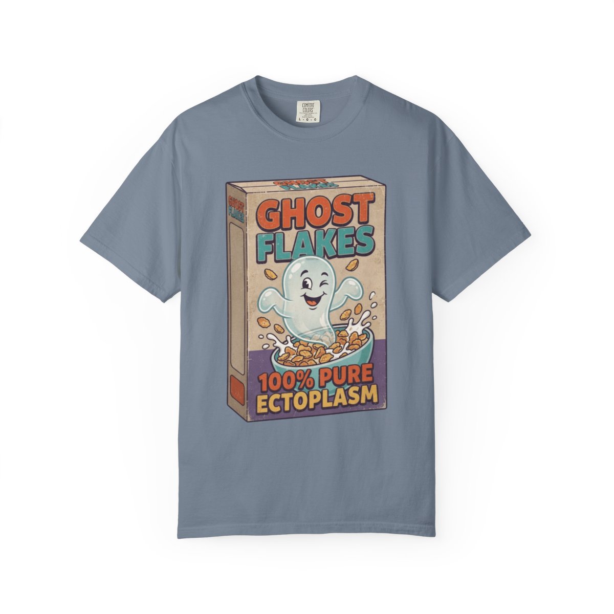 Color: Blue Jean | Ghost Flakes Unisex Garment-Dyed Tee