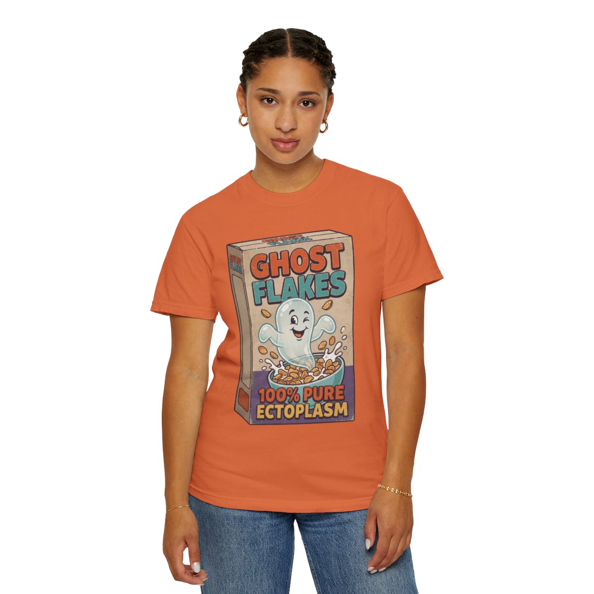 Color: Burnt Orange | Ghost Flakes Unisex Garment-Dyed Tee