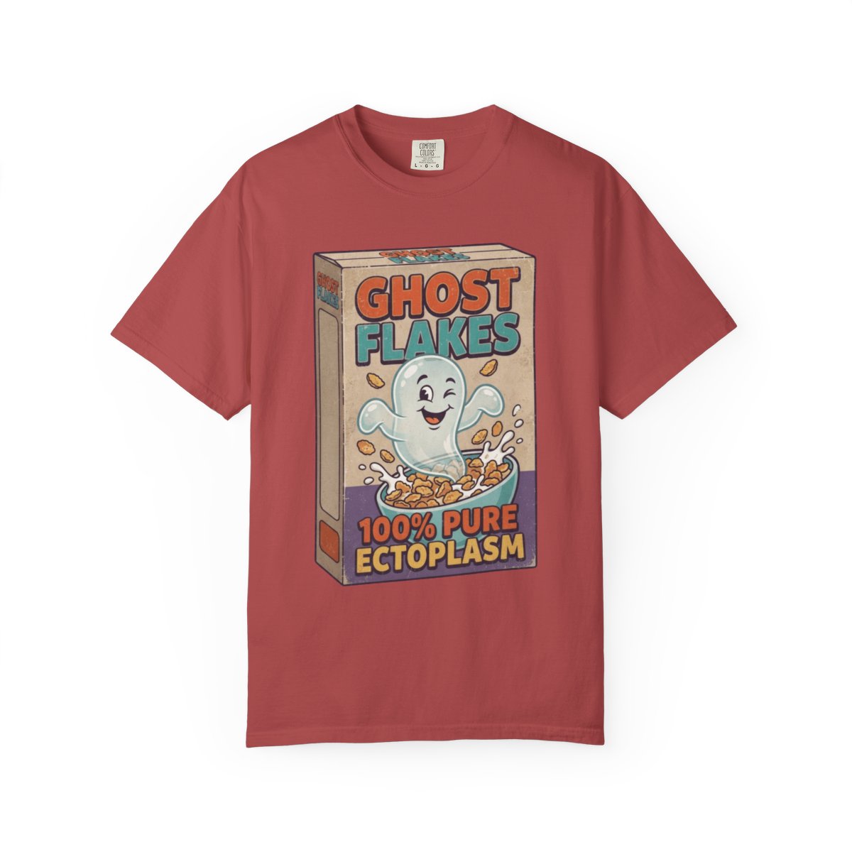 Color: Crimson | Ghost Flakes Unisex Garment-Dyed Tee