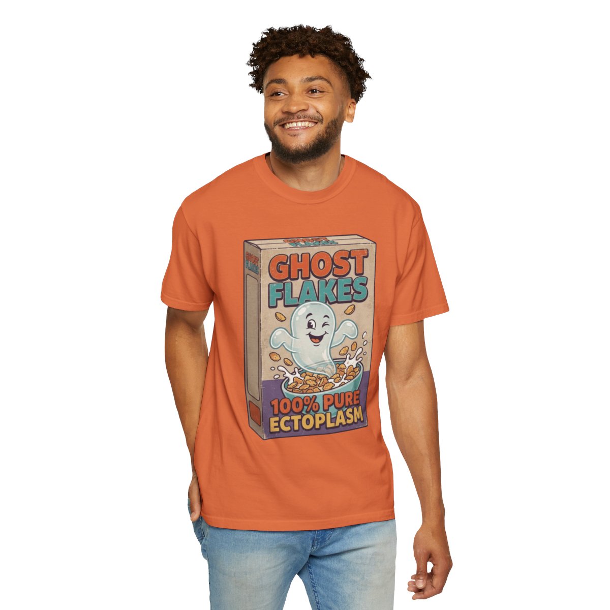 Color: Burnt Orange | Ghost Flakes Unisex Garment-Dyed Tee