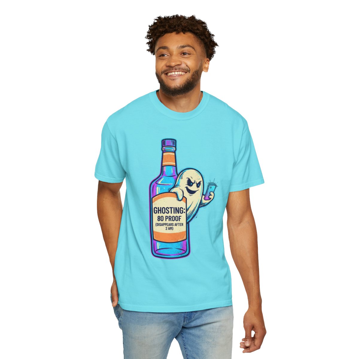 Color: Lagoon Blue | Ghosting Unisex Garment-Dyed Tee
