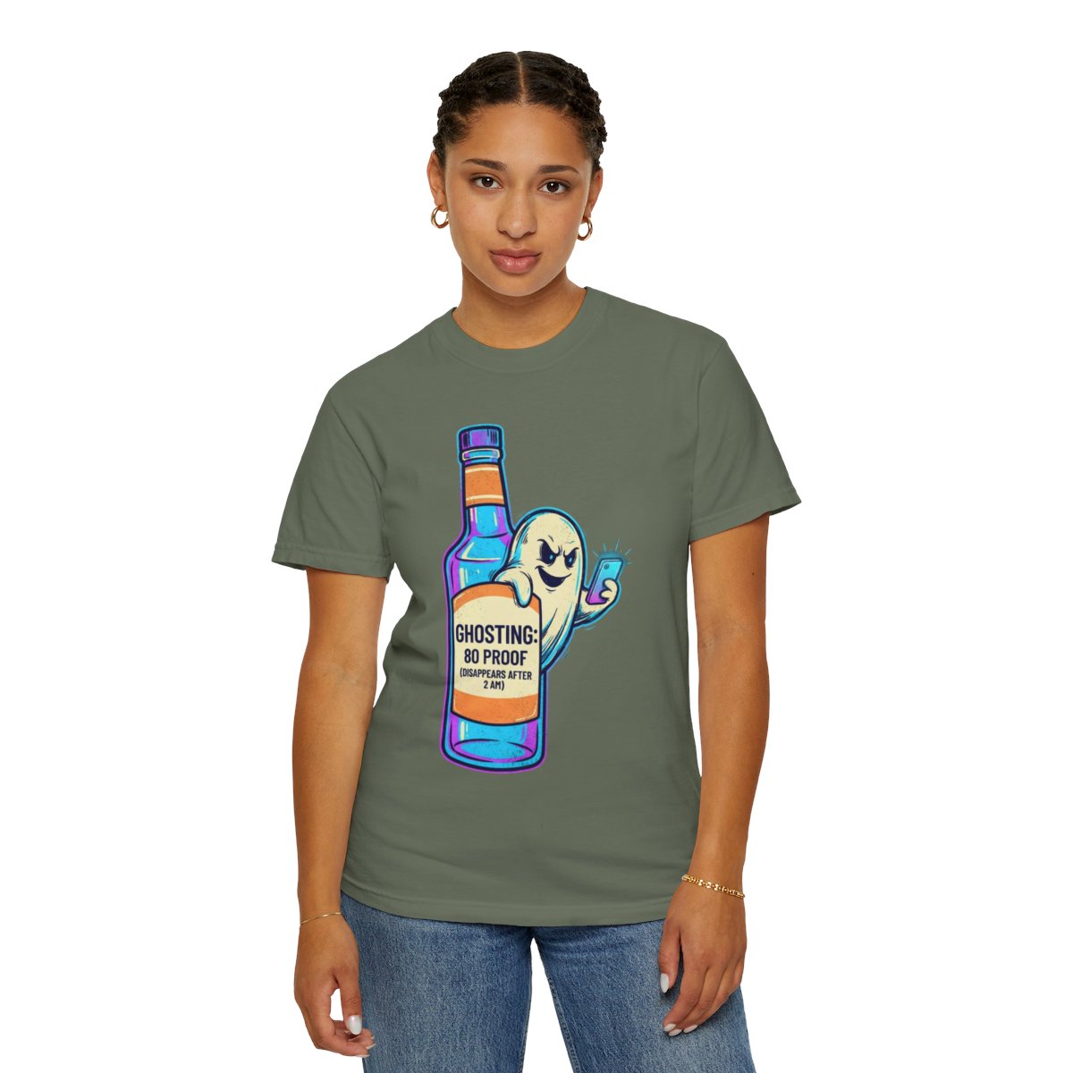 Color: Moss | Ghosting Unisex Garment-Dyed Tee