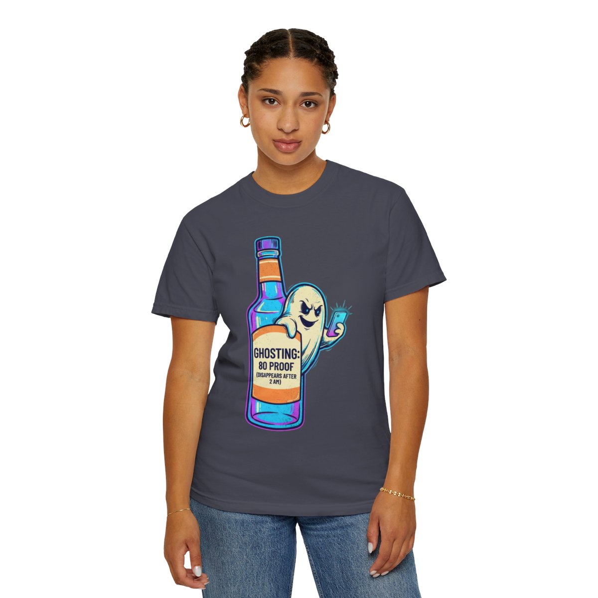 Color: Navy | Ghosting Unisex Garment-Dyed Tee