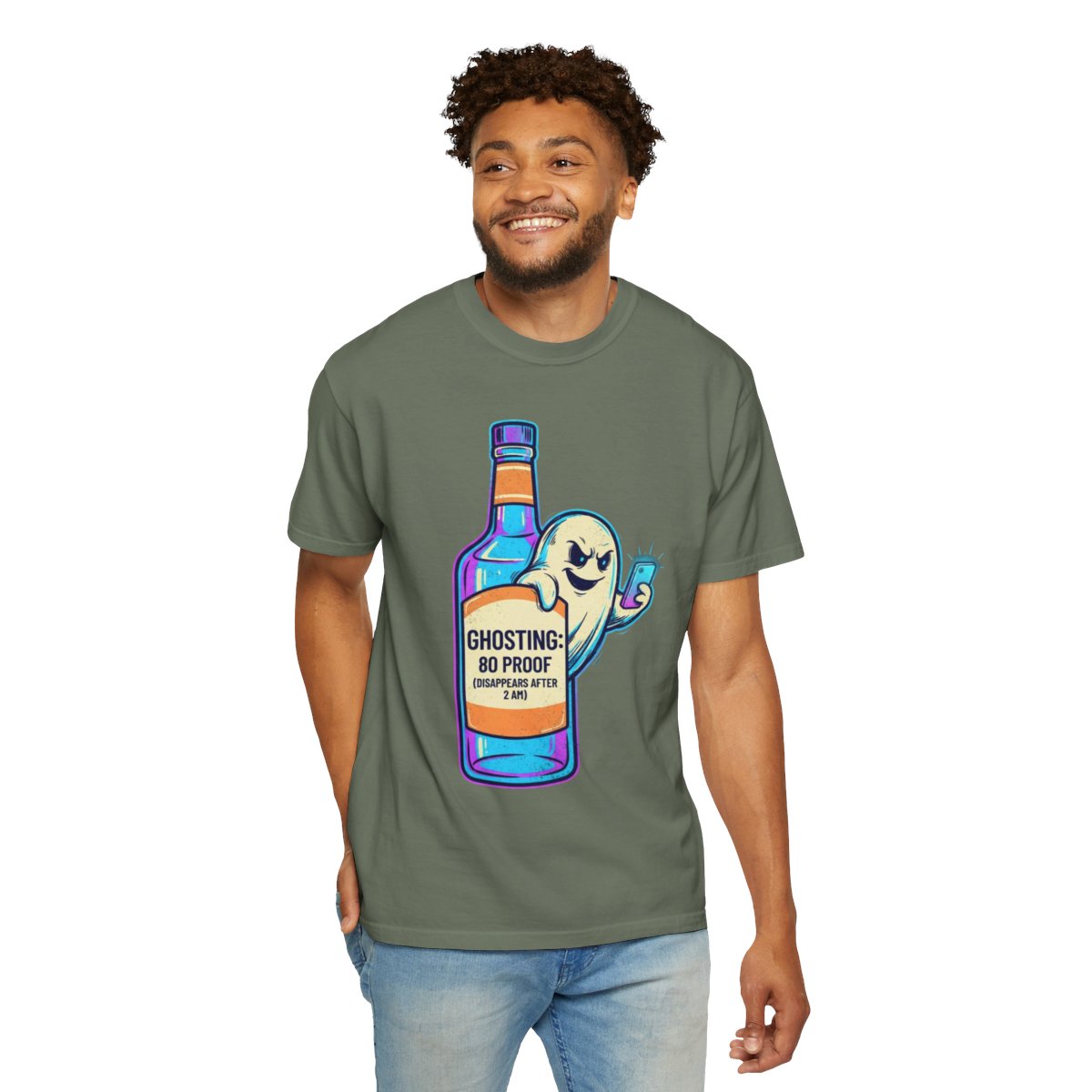 Color: Moss | Ghosting Unisex Garment-Dyed Tee