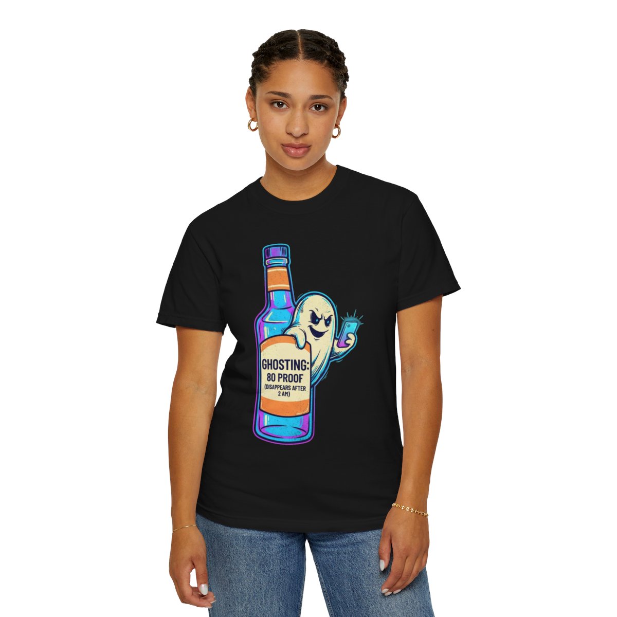 Color: Black | Ghosting Unisex Garment-Dyed Tee