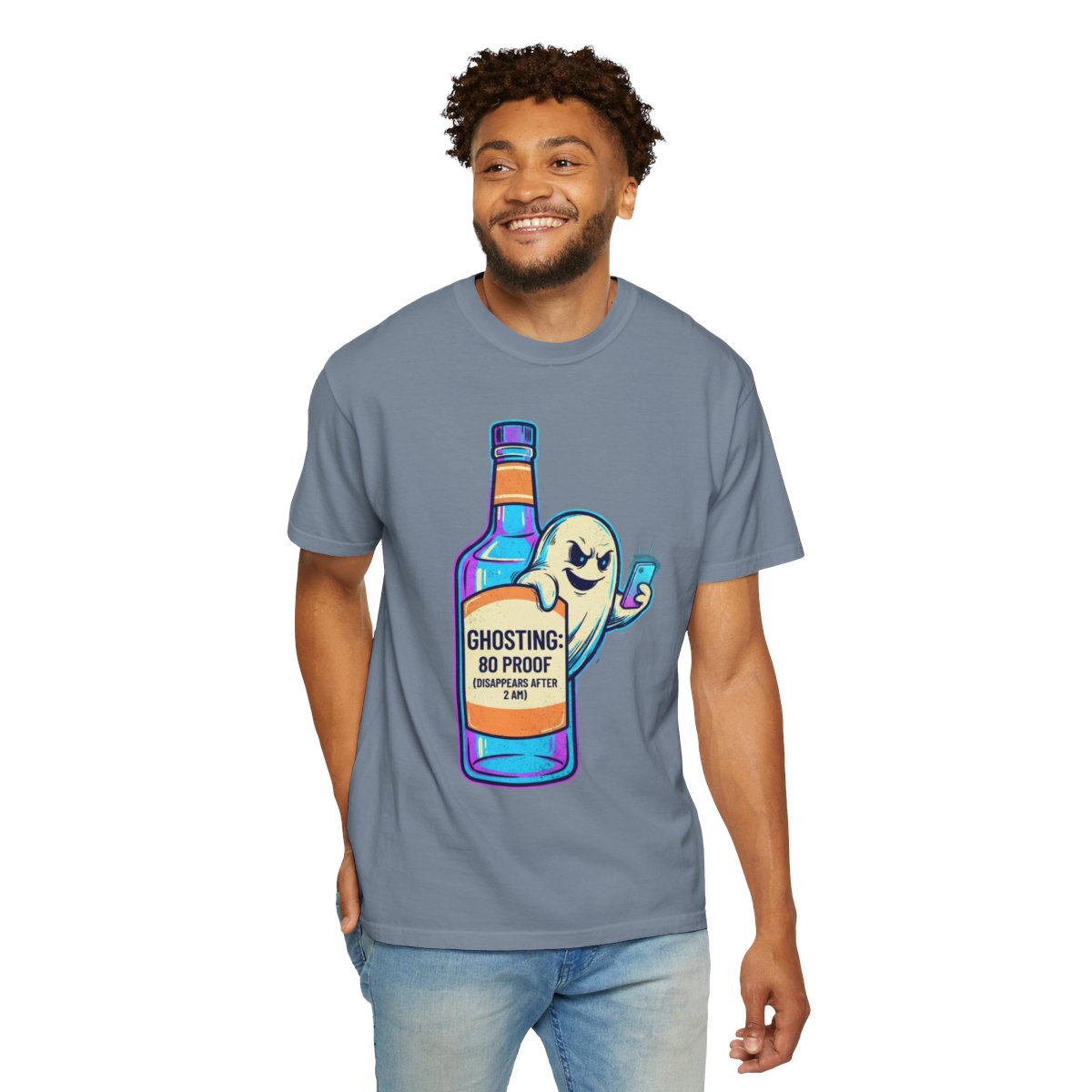Color: Blue Jean | Ghosting Unisex Garment-Dyed Tee