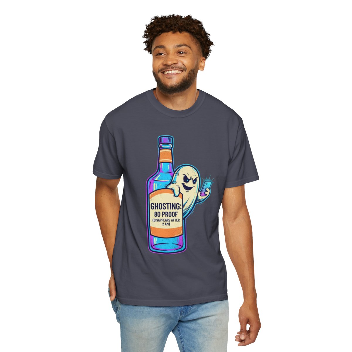 Color: Navy | Ghosting Unisex Garment-Dyed Tee