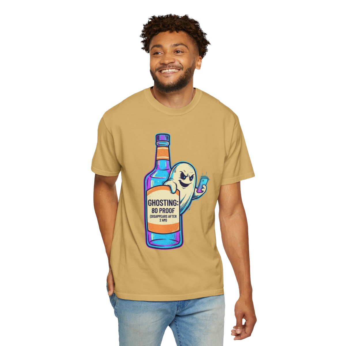Color: Mustard | Ghosting Unisex Garment-Dyed Tee