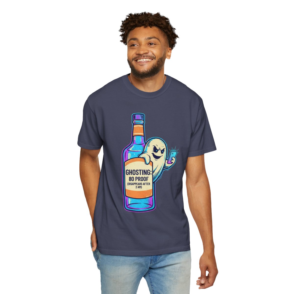 Color: Denim | Ghosting Unisex Garment-Dyed Tee