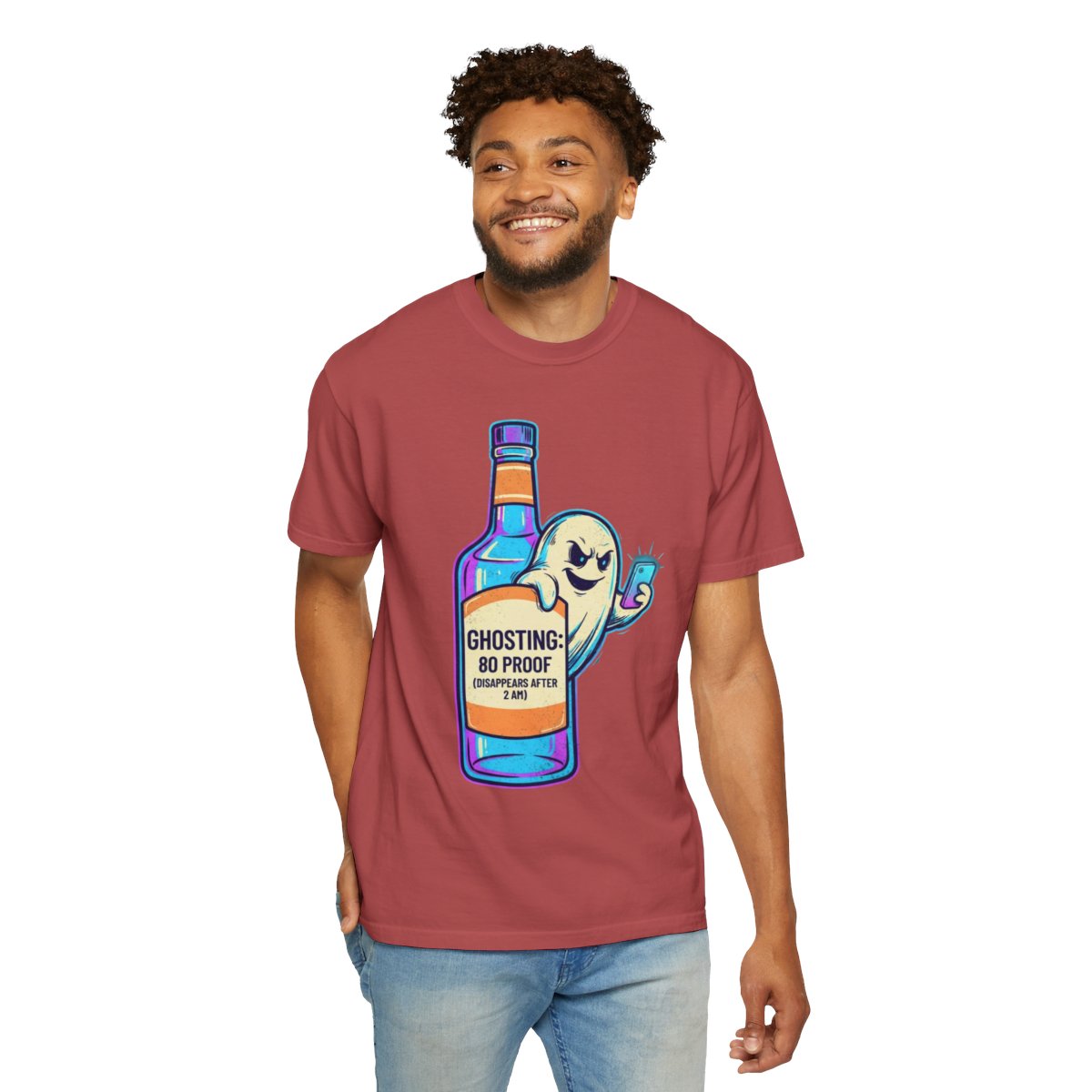 Color: Crimson | Ghosting Unisex Garment-Dyed Tee