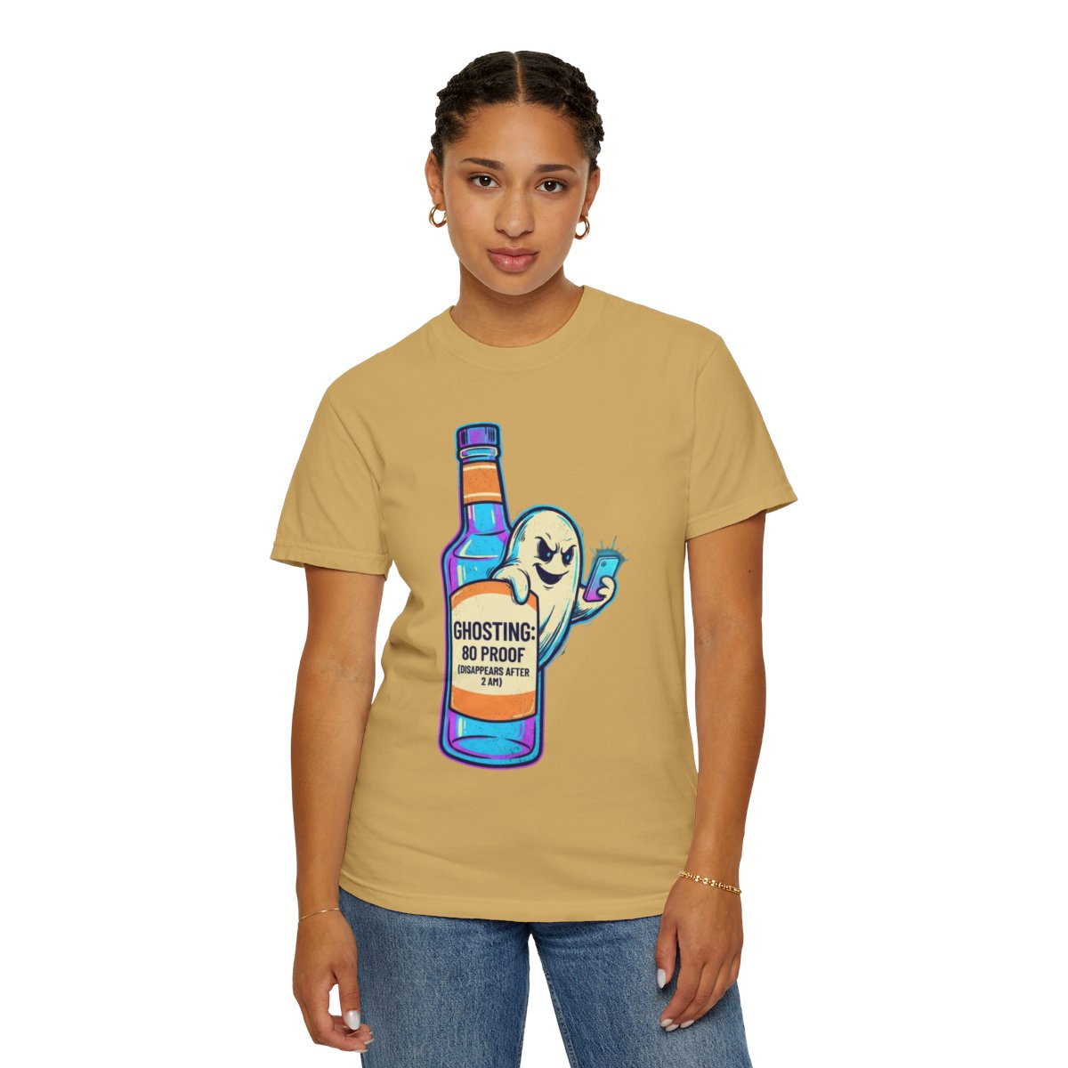 Color: Mustard | Ghosting Unisex Garment-Dyed Tee