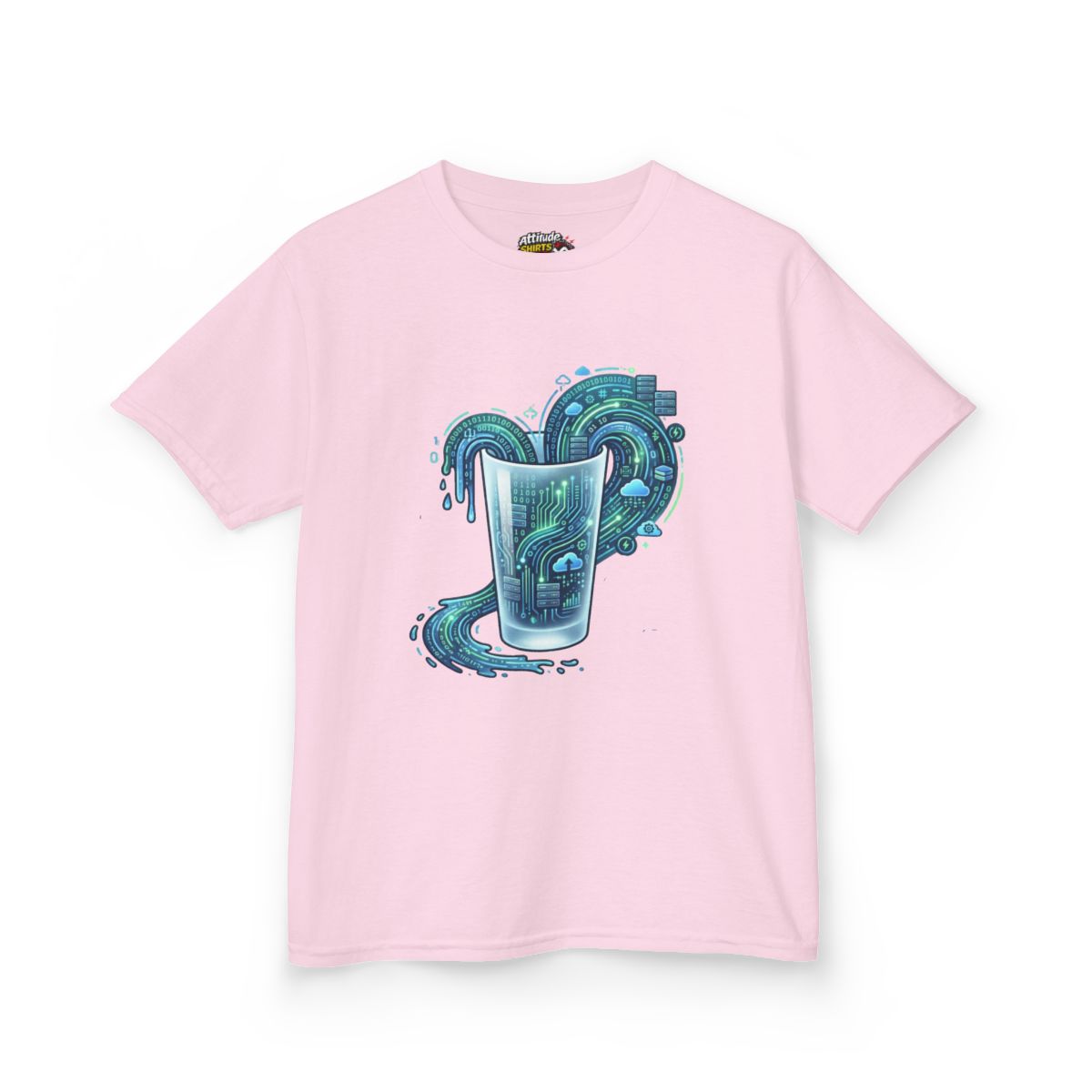 Color: Light Pink | Glass of Data Kids Tee
