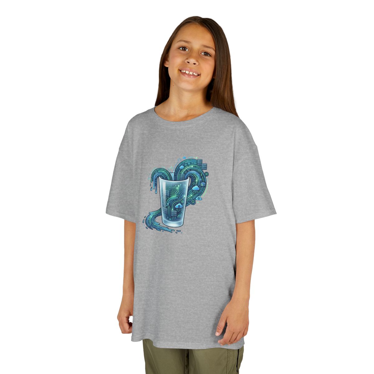 Color: Sport Grey | Glass of Data Kids Tee