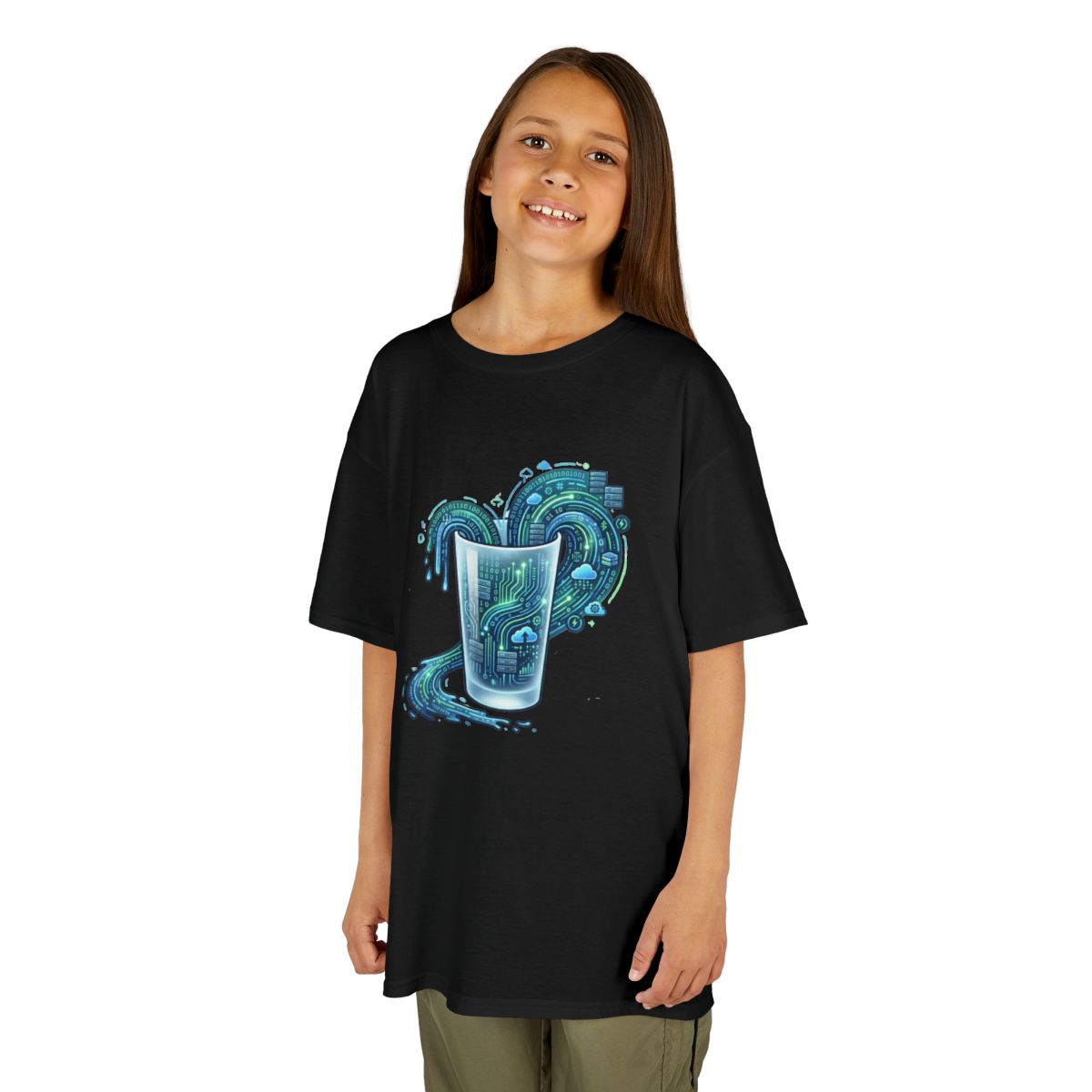 Color: Black | Glass of Data Kids Tee