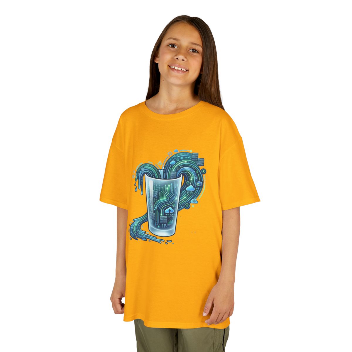 Color: Gold | Glass of Data Kids Tee
