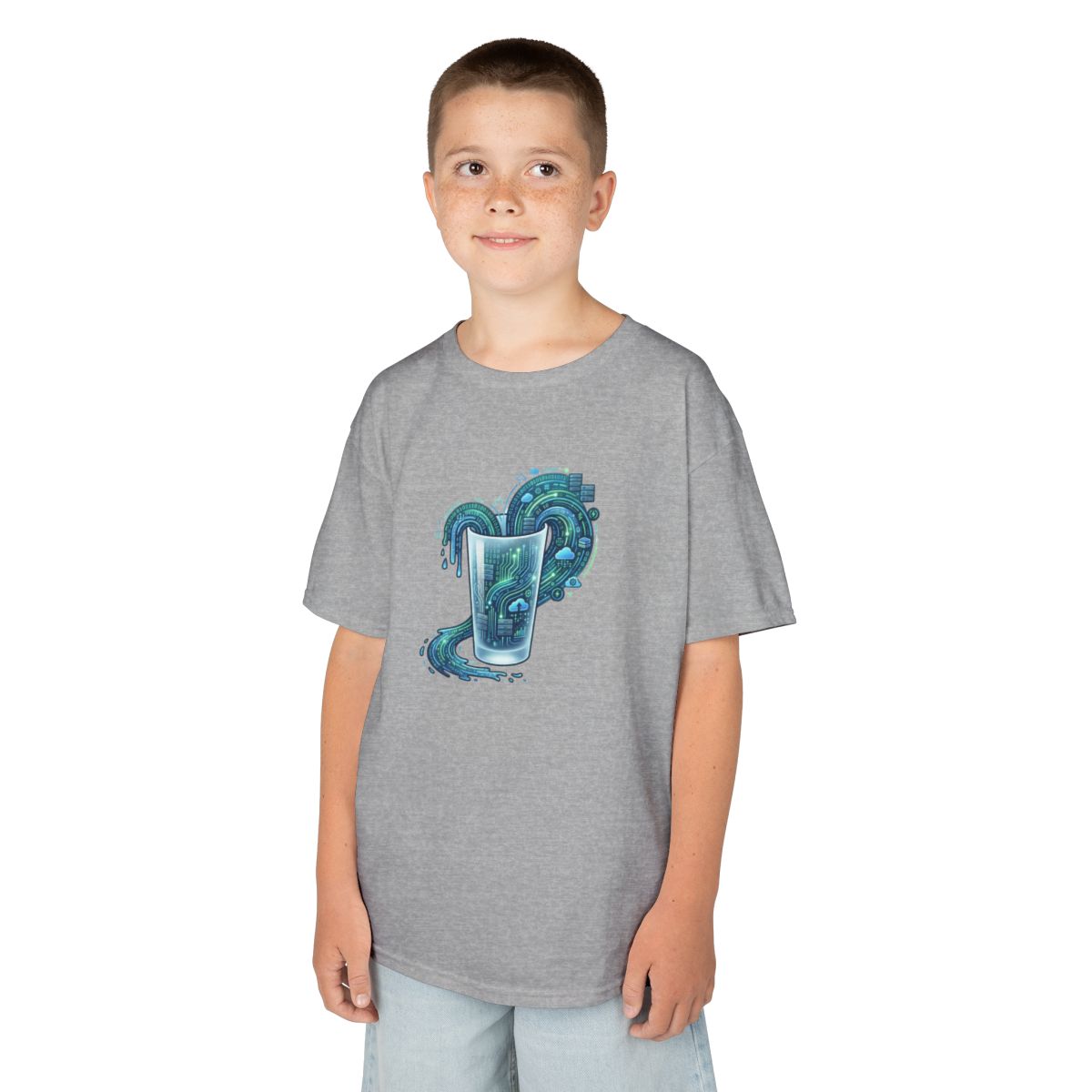 Color: Sport Grey | Glass of Data Kids Tee